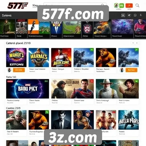 Oferta de jogos disponíveis em 577f.com