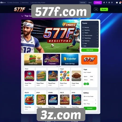 Análise da interface do usuário em 577f.com